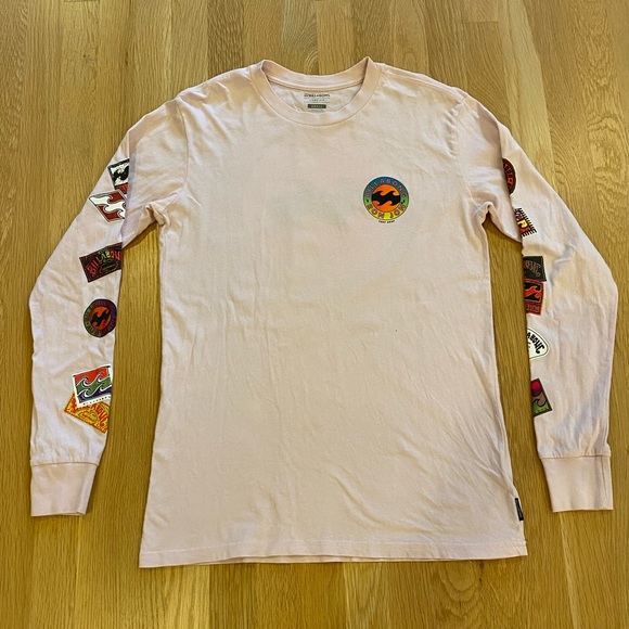 Billabong  Ron Jon Surf Shop Womens Soft Pink Long Sleeve Tee Shirt / Size S - Picture 3 of 13